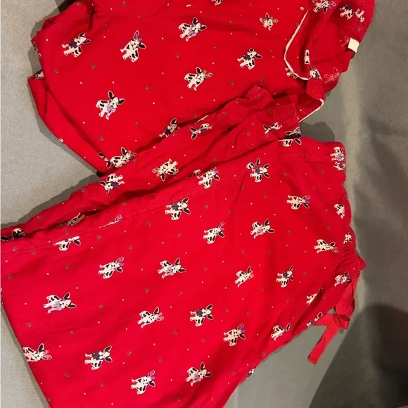 LOFT Red Dog Print Pajama Top - Picture 4 of 7
